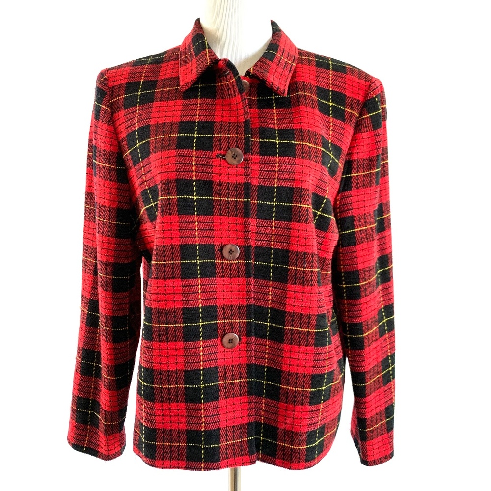 Sag Harbor Women's Blazer Plaid Size 14